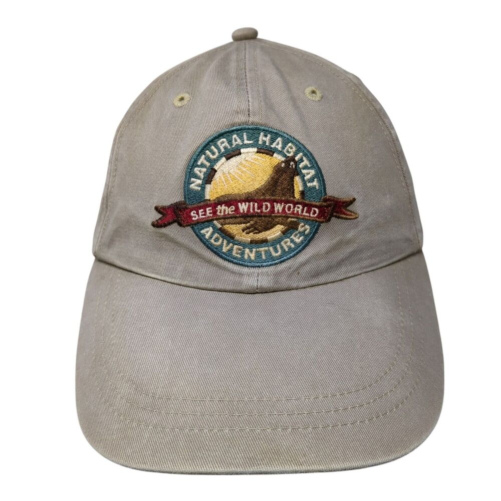 National Habitat Adventures See The Wild World Strapback Hat Tan One Size Ouray